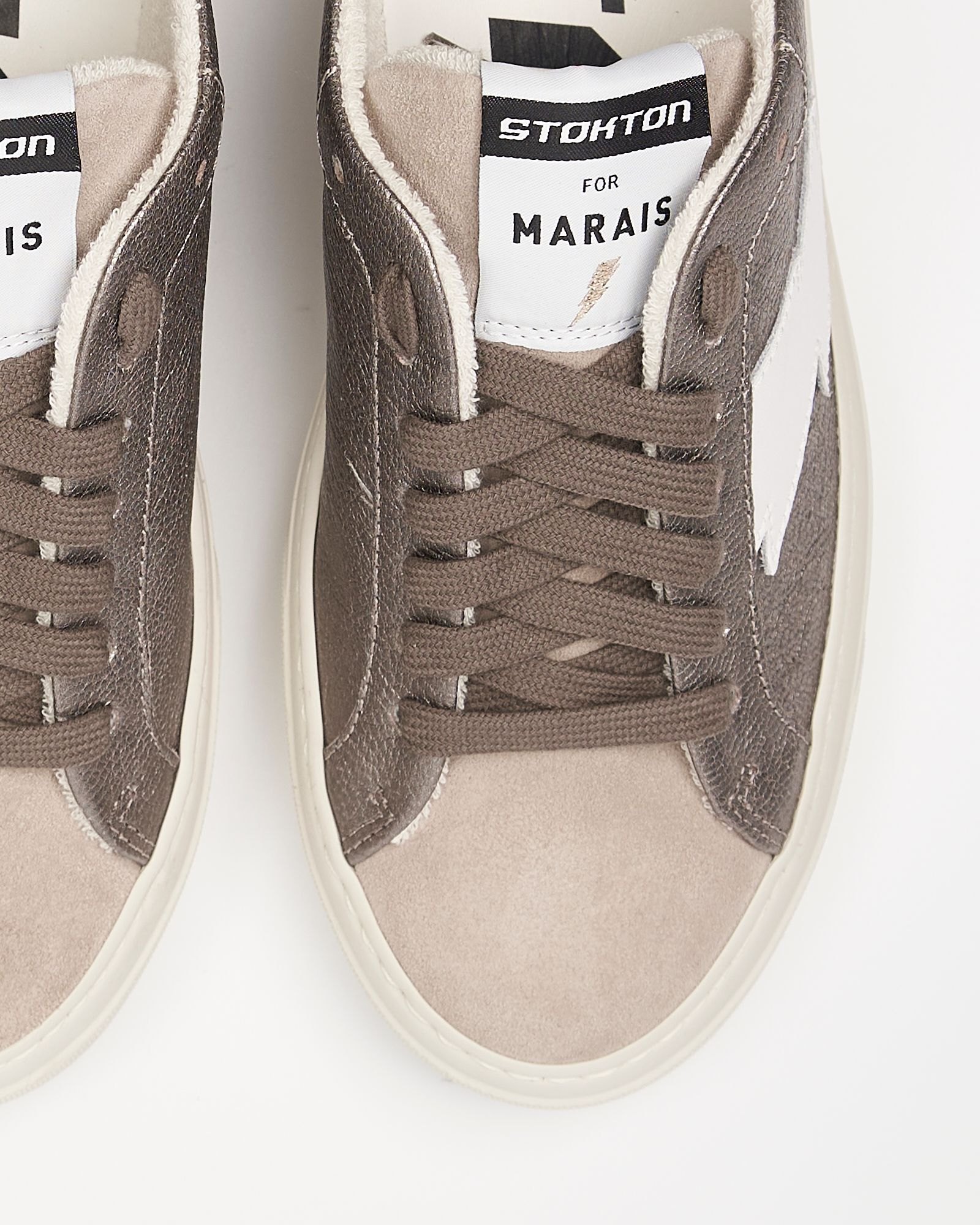 Бежевые кеды из натуральной кожи - Image 4 of 6