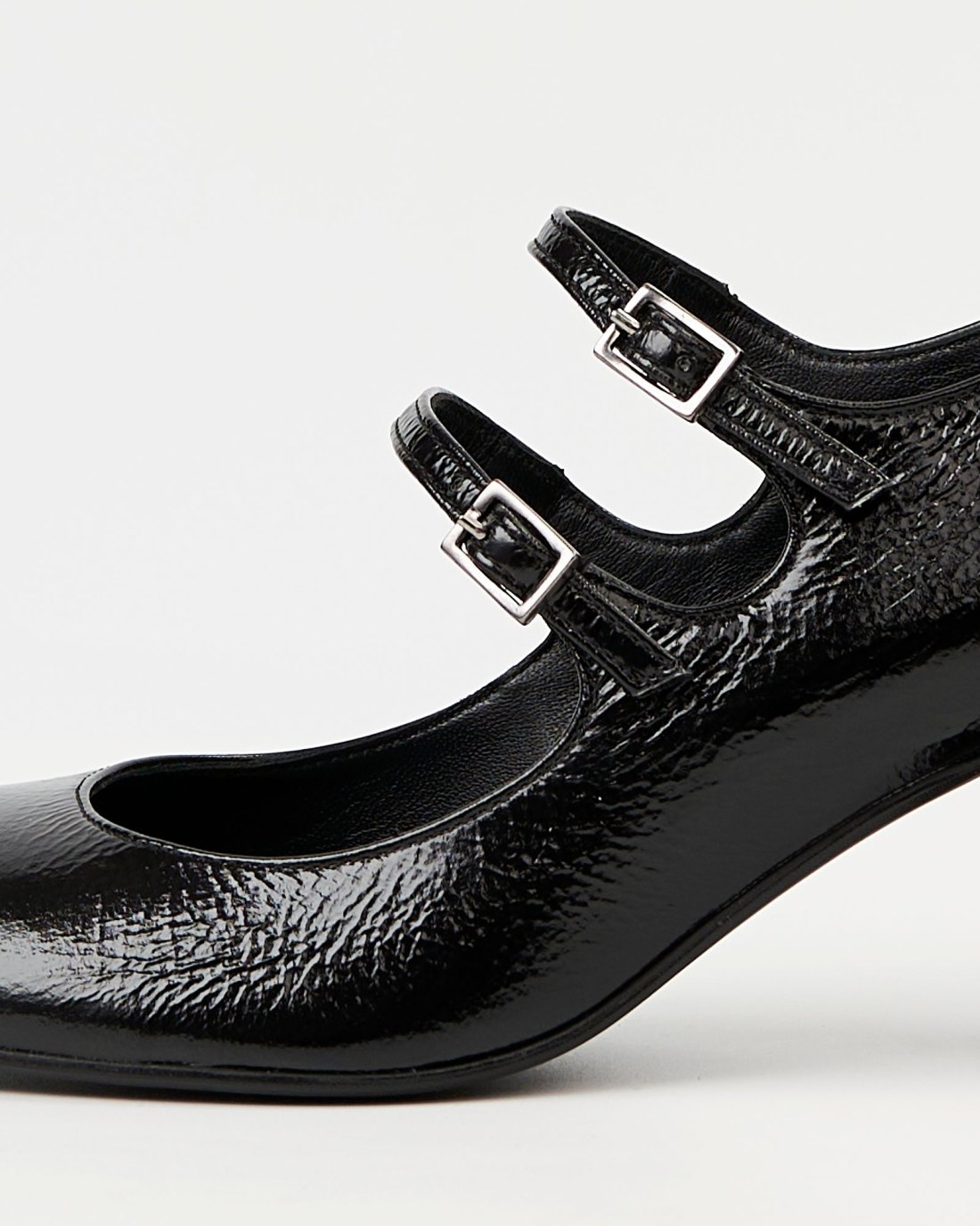 Черные лакированные женские туфли на каблуке - Image 4 of 7