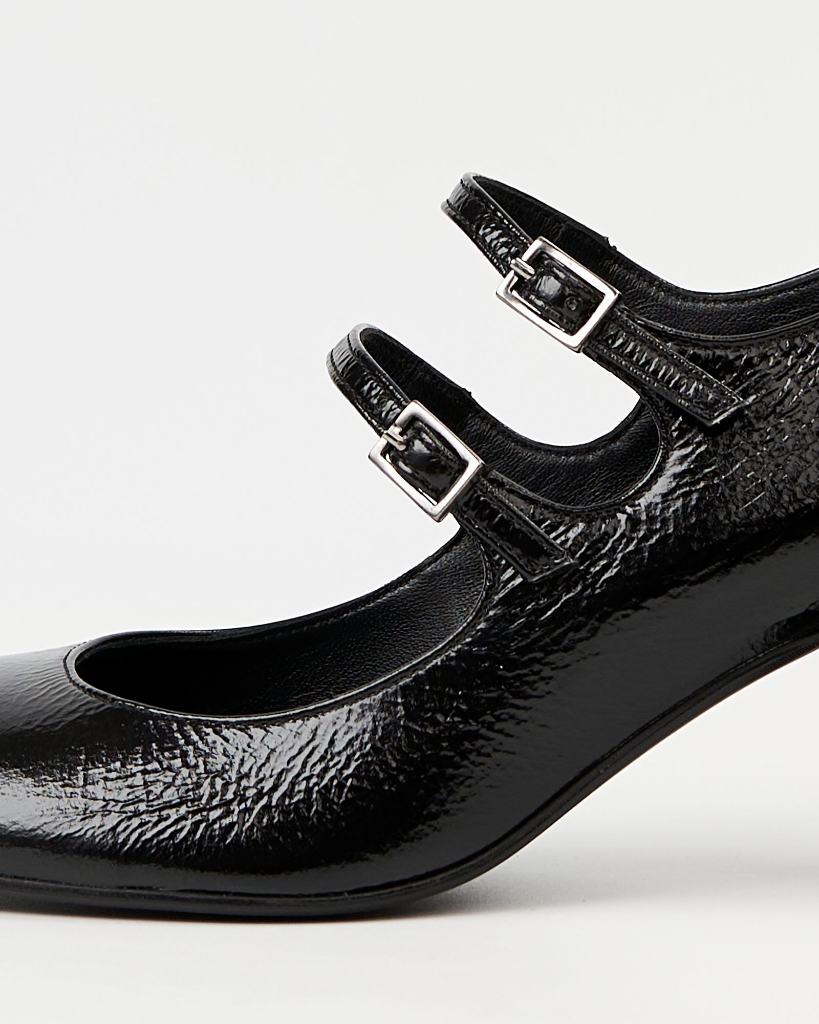 Черные лакированные женские туфли на каблуке - Image 4 of 7