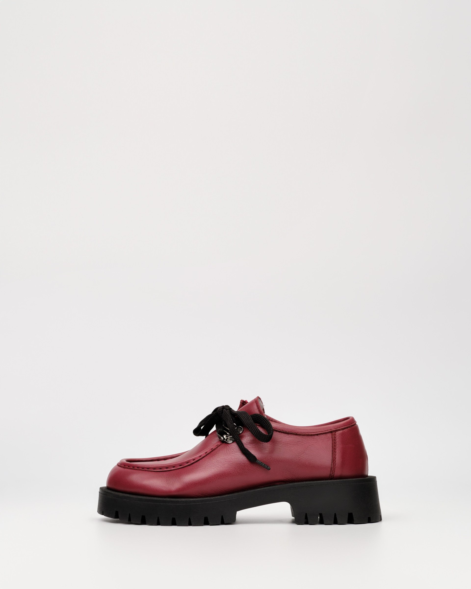 Бордовые кожаные полуботинки - Image 2 of 4