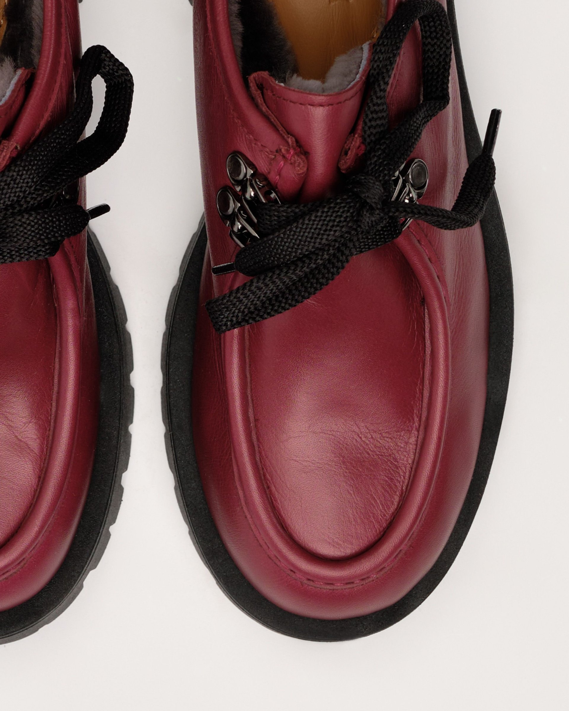 Бордовые кожаные полуботинки - Image 4 of 4