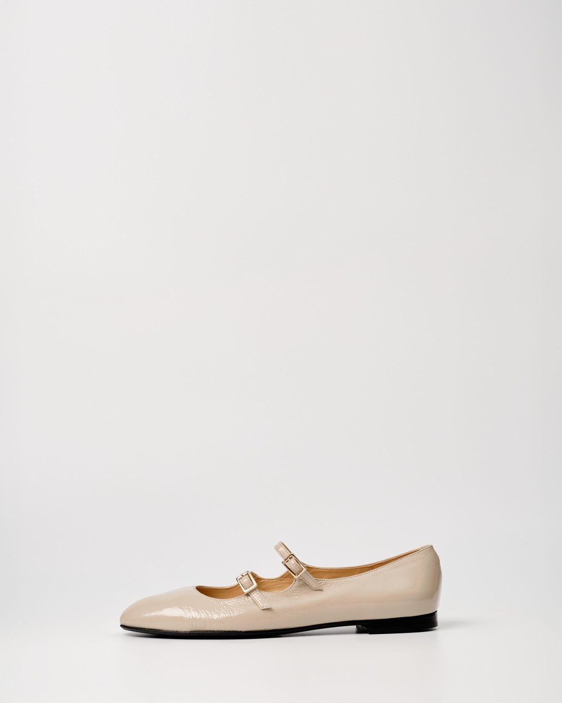 Светло-серые балетки из лакированной кожи - Image 3 of 6