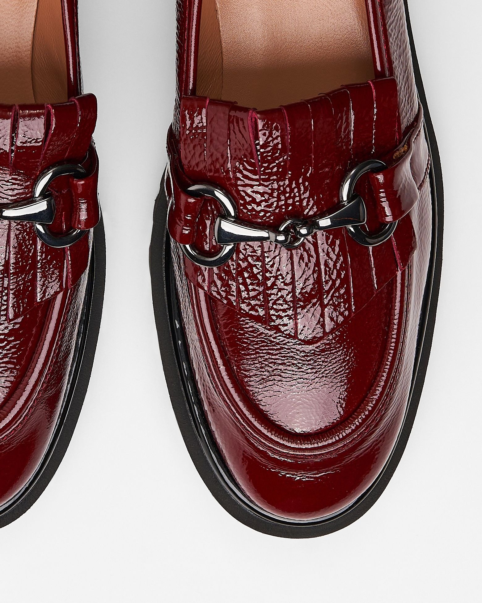 Бордовые кожаные лоферы - Image 3 of 6