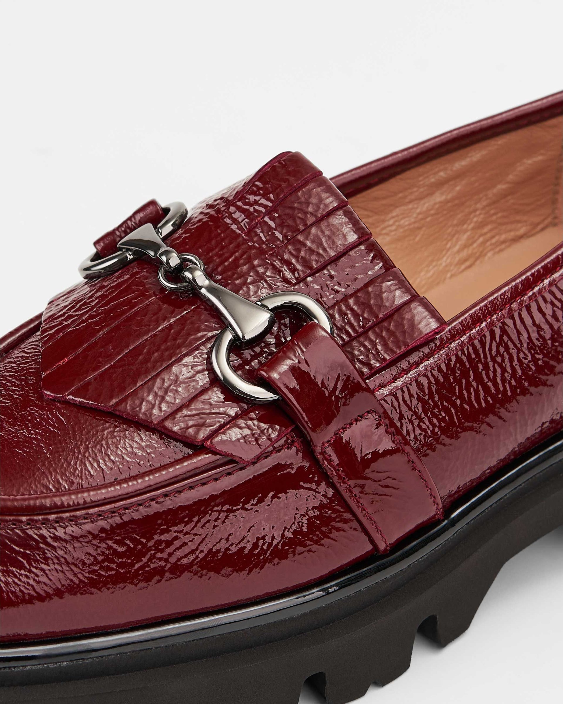 Бордовые кожаные лоферы - Image 4 of 6