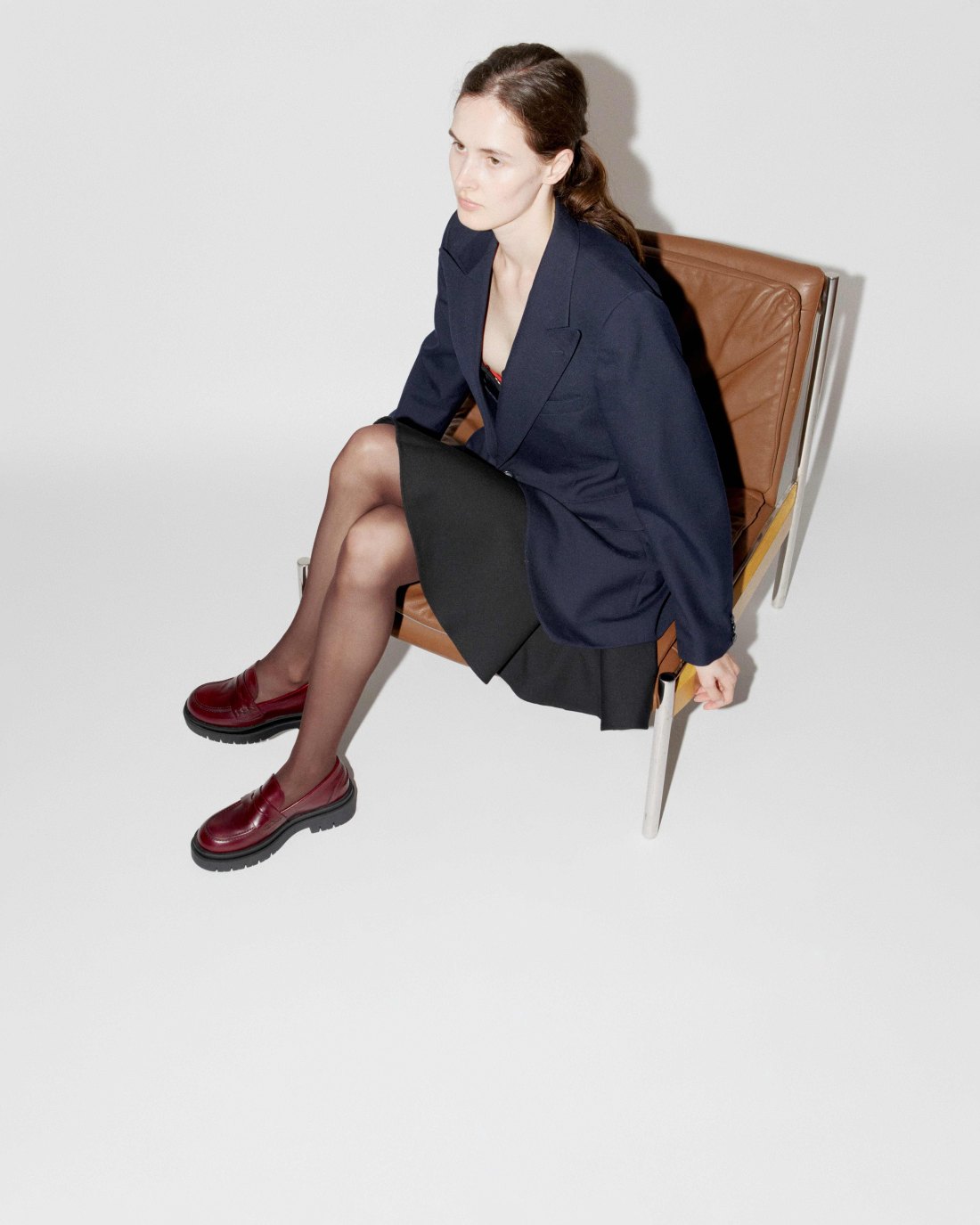 Бордовые кожаные лоферы - Image 2 of 2