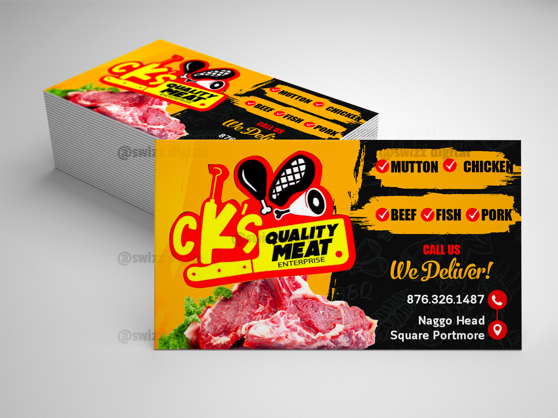 Custom Business Cards printed in Portmore Jamaica