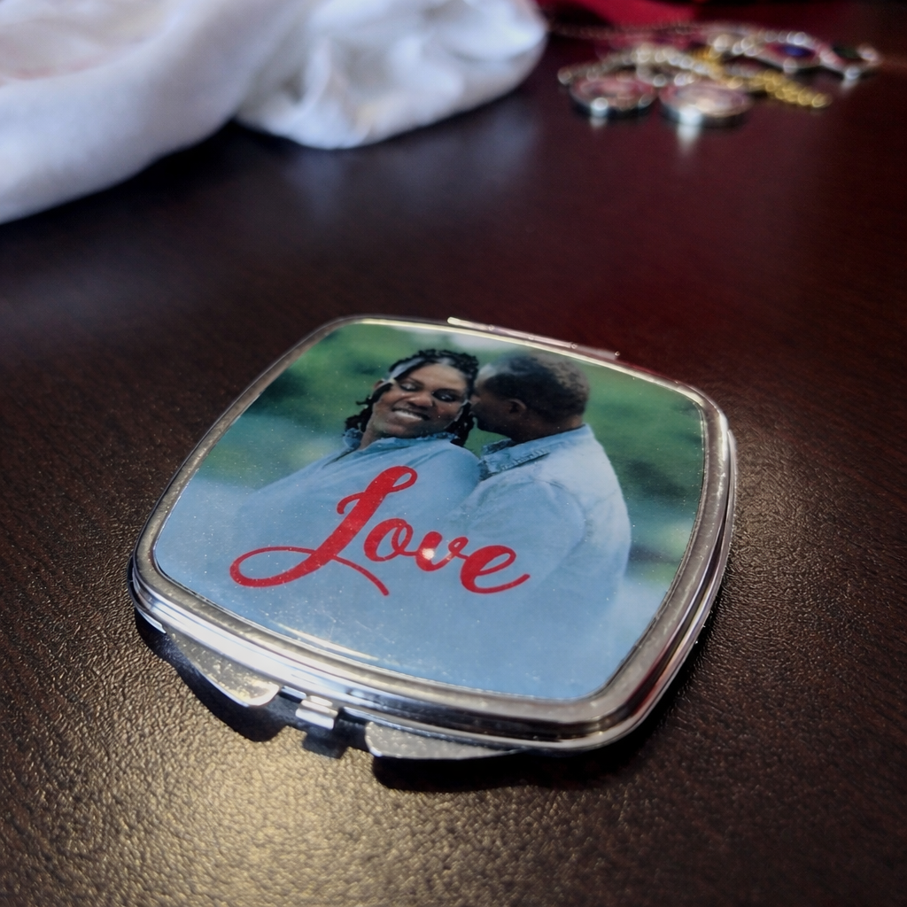 Compact Mirror personalized by Swizz Digital Jamaica