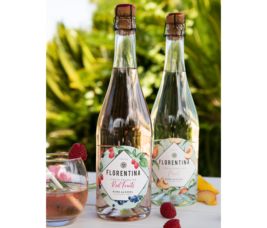 Florentina Bellini - sparkling mocktail