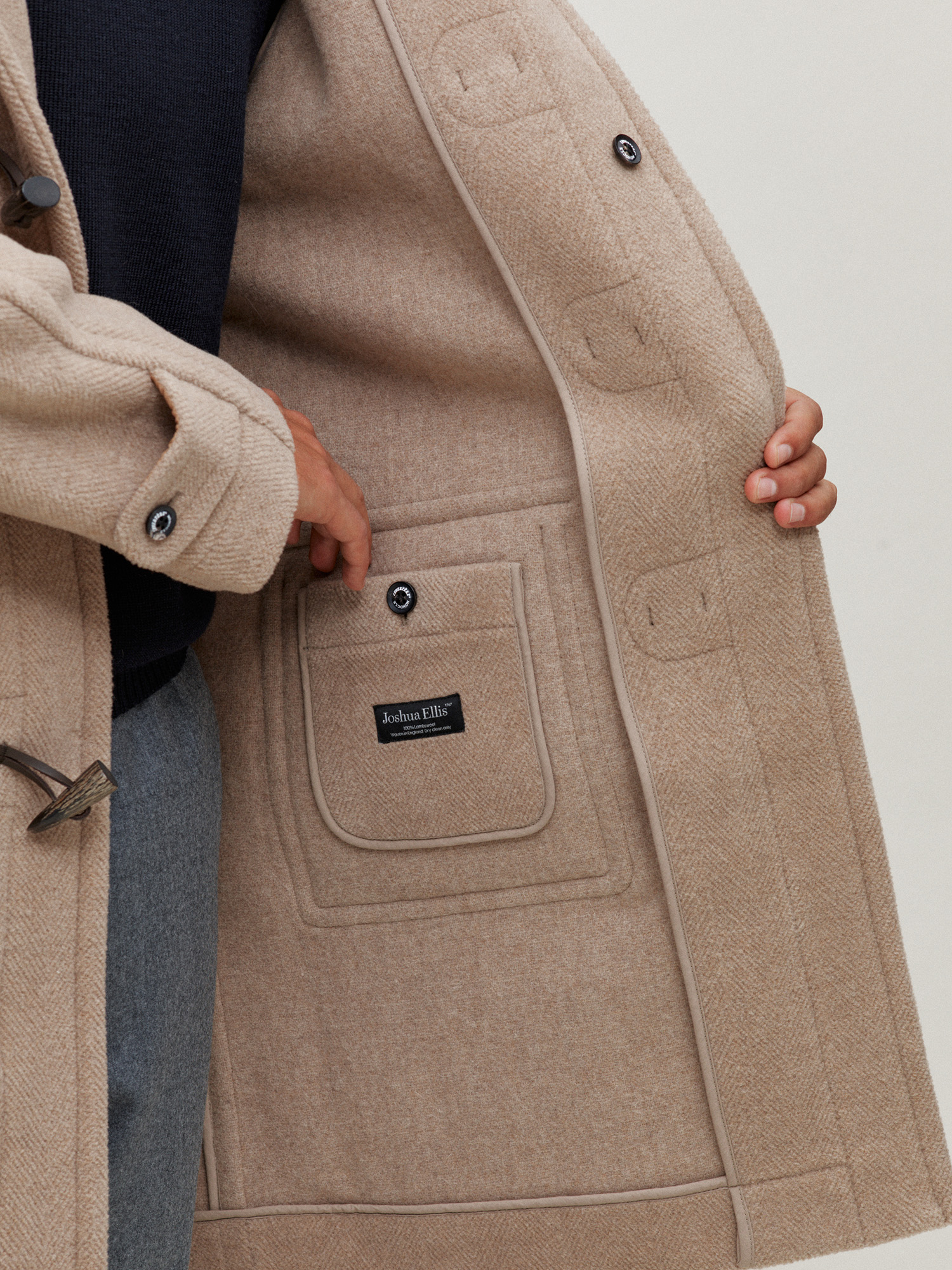 INVERTERE Duffle coat/fabric made by Joshua Ellis Size: 34