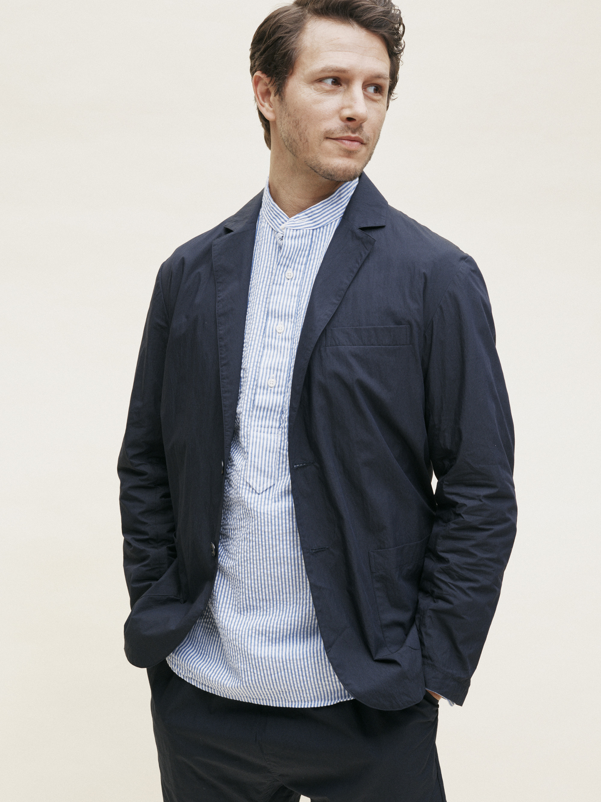 Poplin blazer