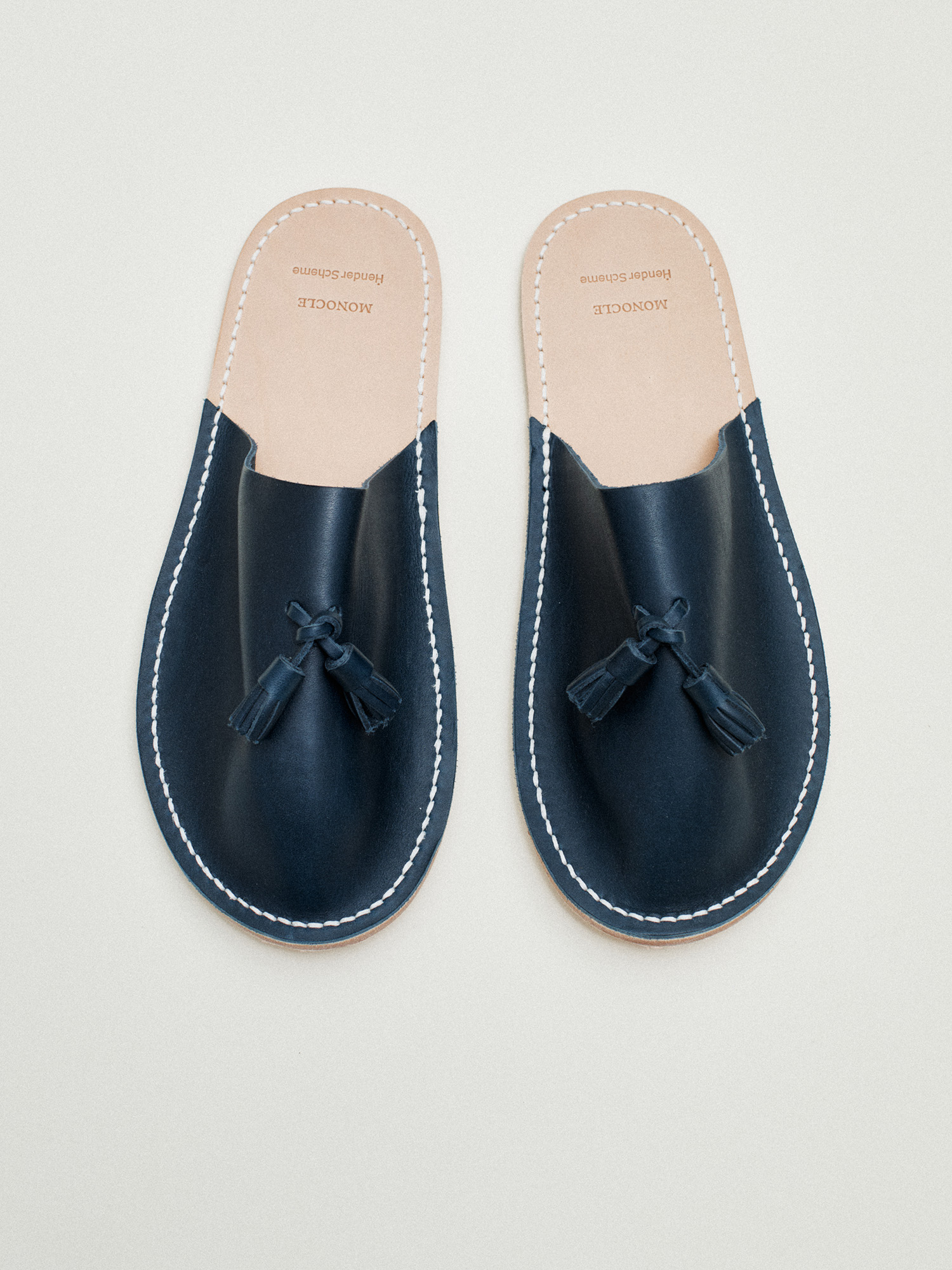 Leather slippers