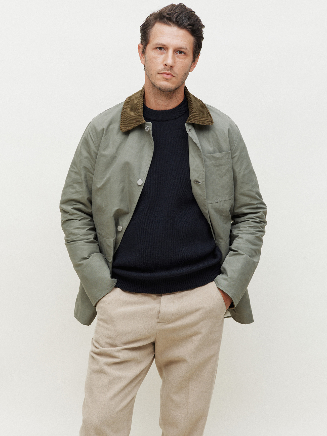Waxed-cotton jacket