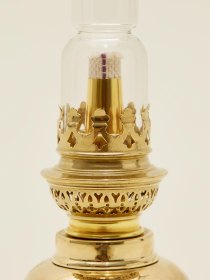 Brass oil lamp