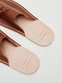Leather slippers