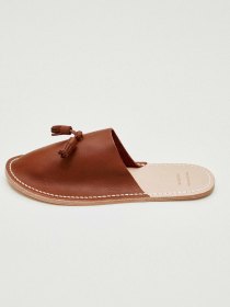 Leather slippers