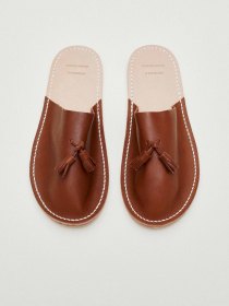 Leather slippers