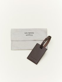 Leather luggage tag