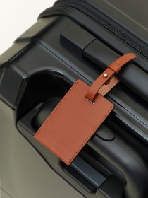 Leather luggage tag