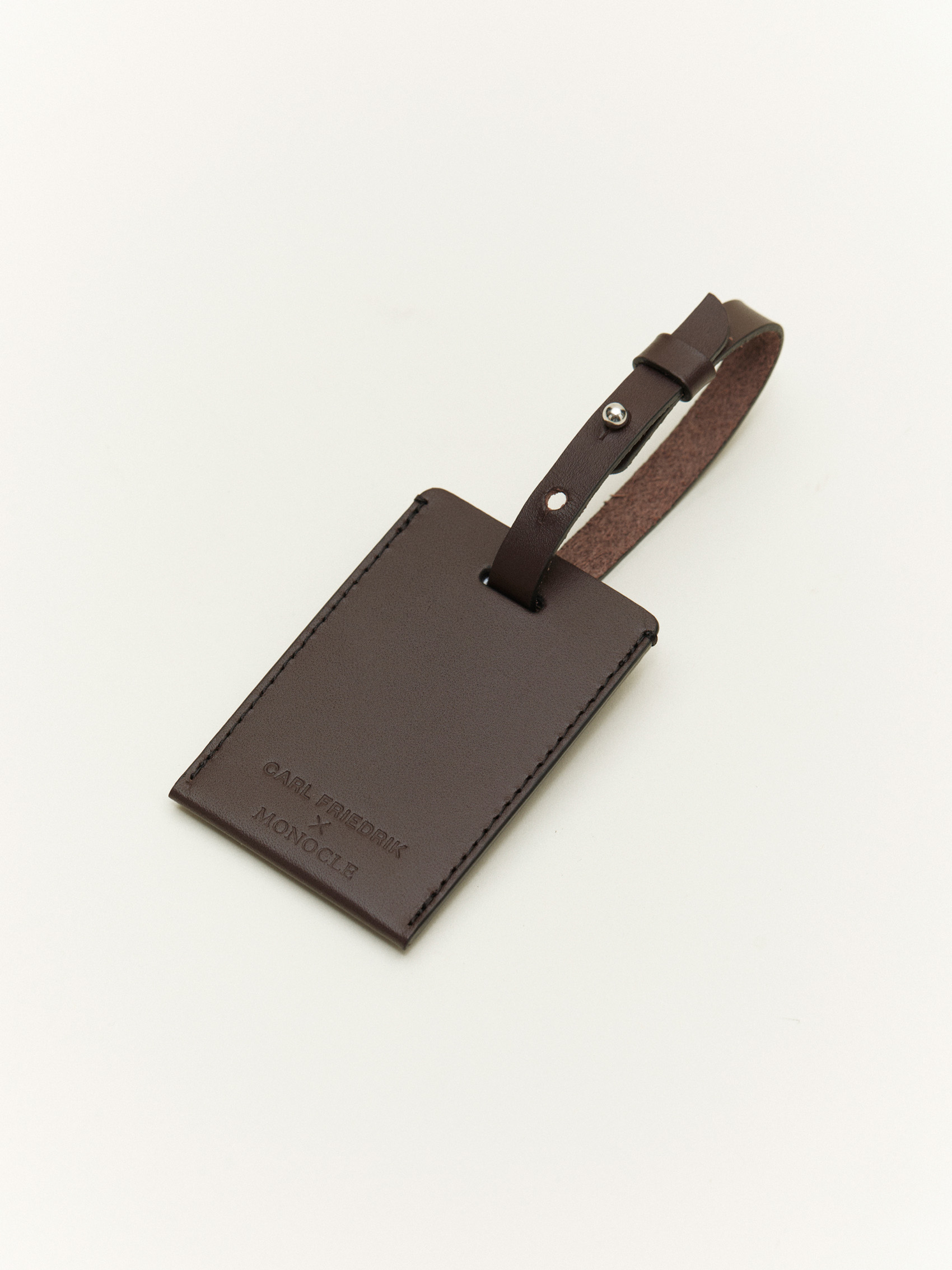 Leather luggage tag
