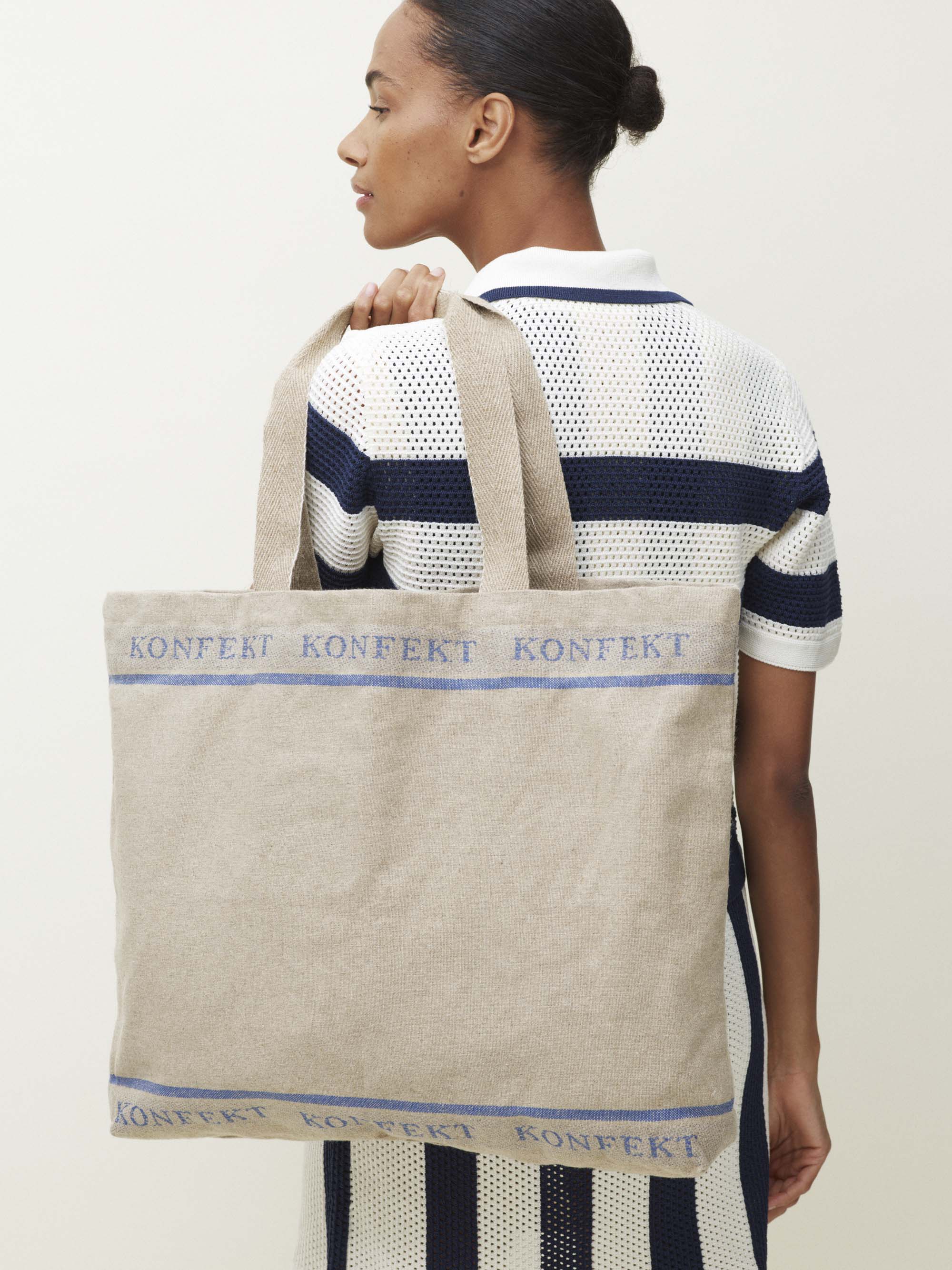 Linen tote bag