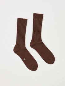 Wool ribbed socks