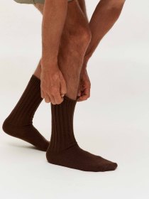 Wool ribbed socks