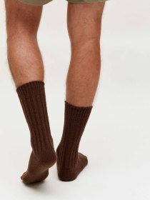 Wool ribbed socks