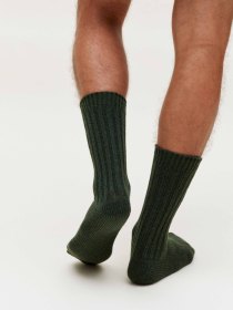 Wool ribbed socks