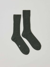 Wool ribbed socks