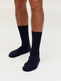 Wool ribbed socks