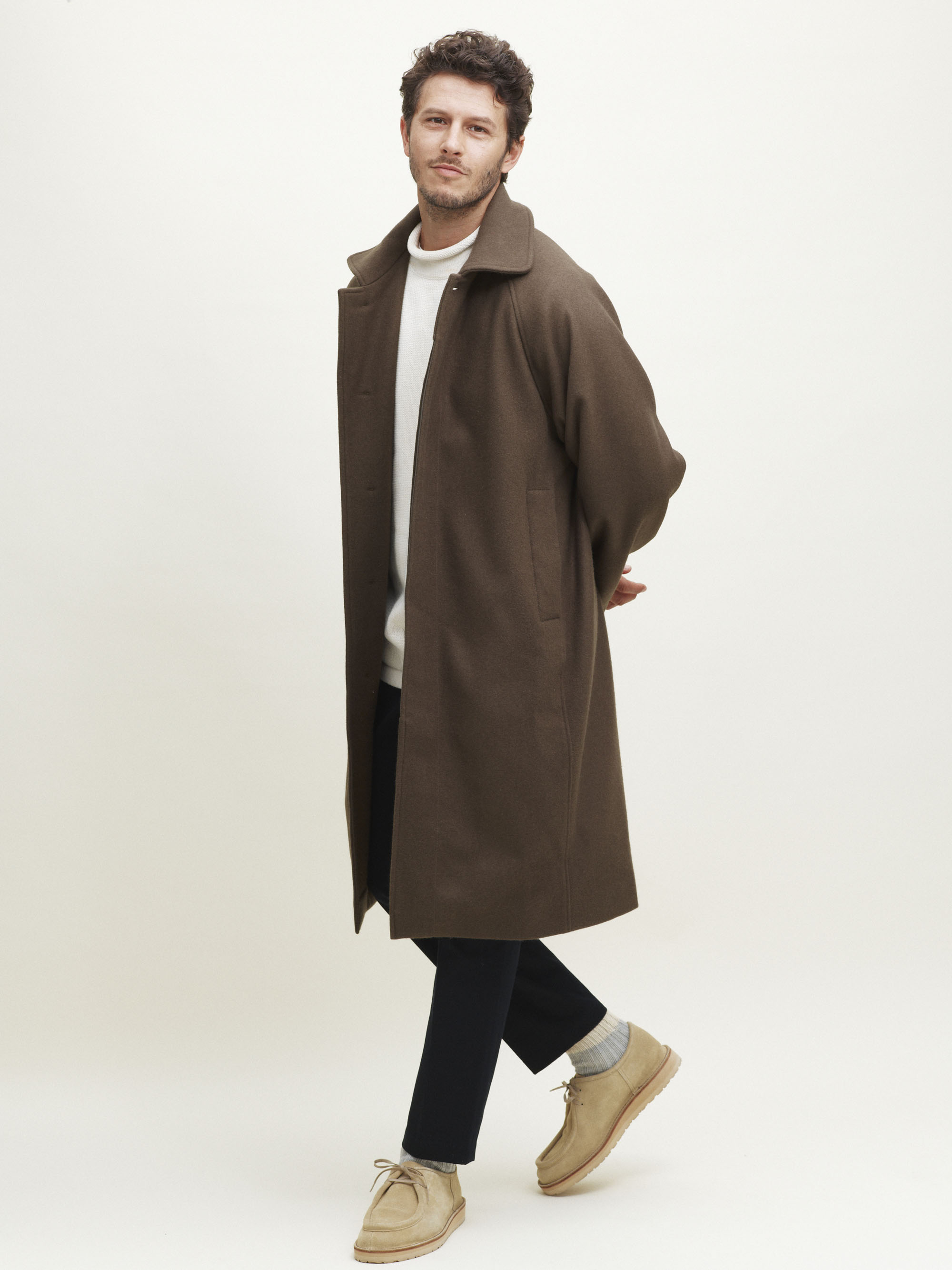 Wool angora coat