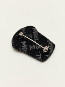 Monocle flat white brooch