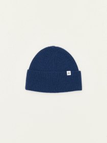Merino-wool ribbed beanie 