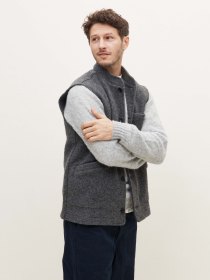 Boiled-wool vest