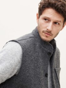 Boiled-wool vest
