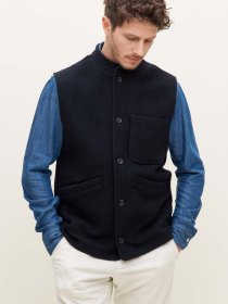 Boiled-wool vest