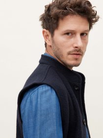 Boiled-wool vest