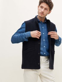 Boiled-wool vest