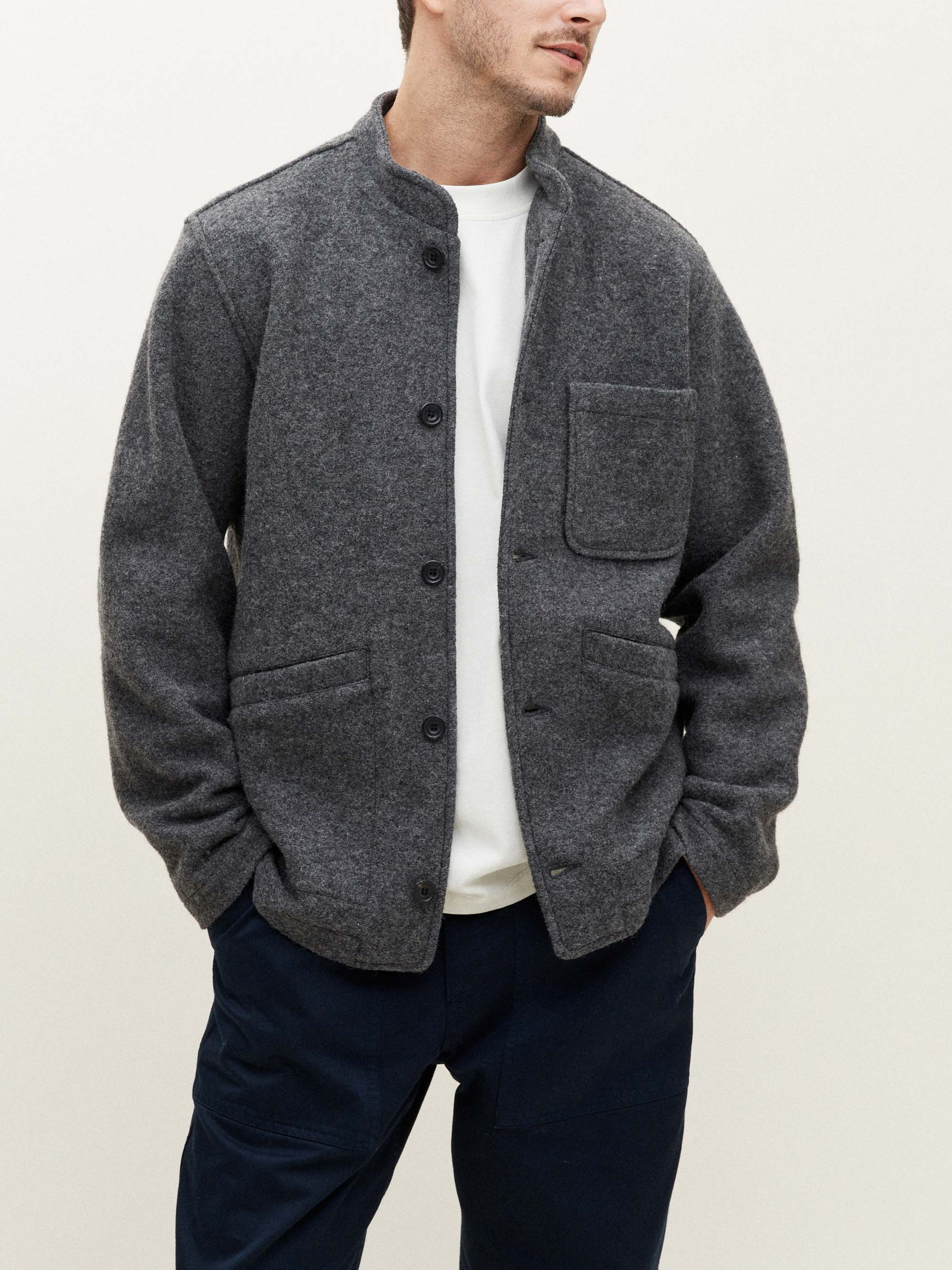 Boiled-wool jacket