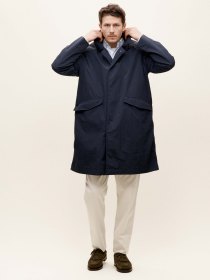 Nylon packable mac - navy