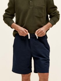 Seersucker shorts - navy