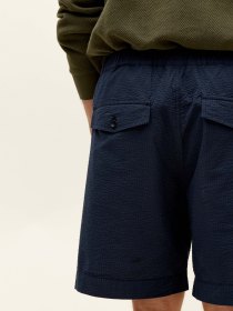 Seersucker shorts - navy