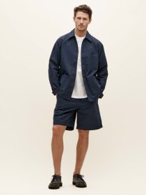 Seersucker overshirt - navy