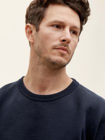 Loopwheel crewneck - navy