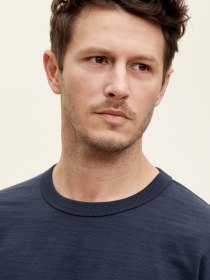 Slub-yarn T-shirt - navy