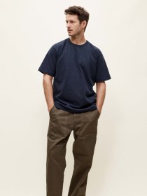 Slub-yarn T-shirt - navy