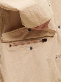 Nylon packable mac - khaki