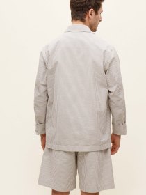 Seersucker overshirt - blue stripes