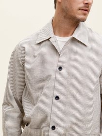 Seersucker overshirt - blue stripes