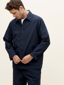 Seersucker overshirt - navy